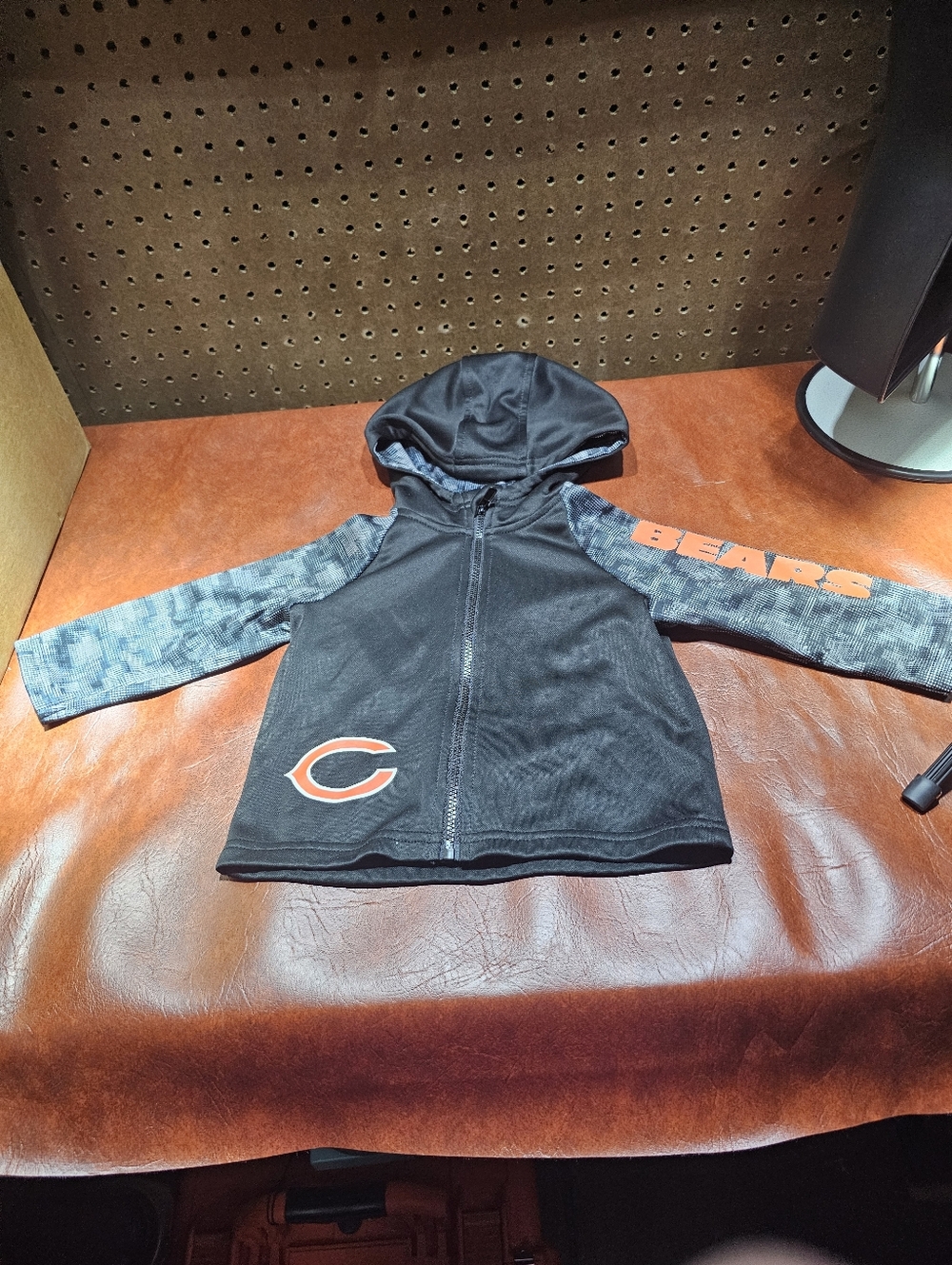 Chicago Bears Black & Gray Kids Zip Hoodie Size 12 Months